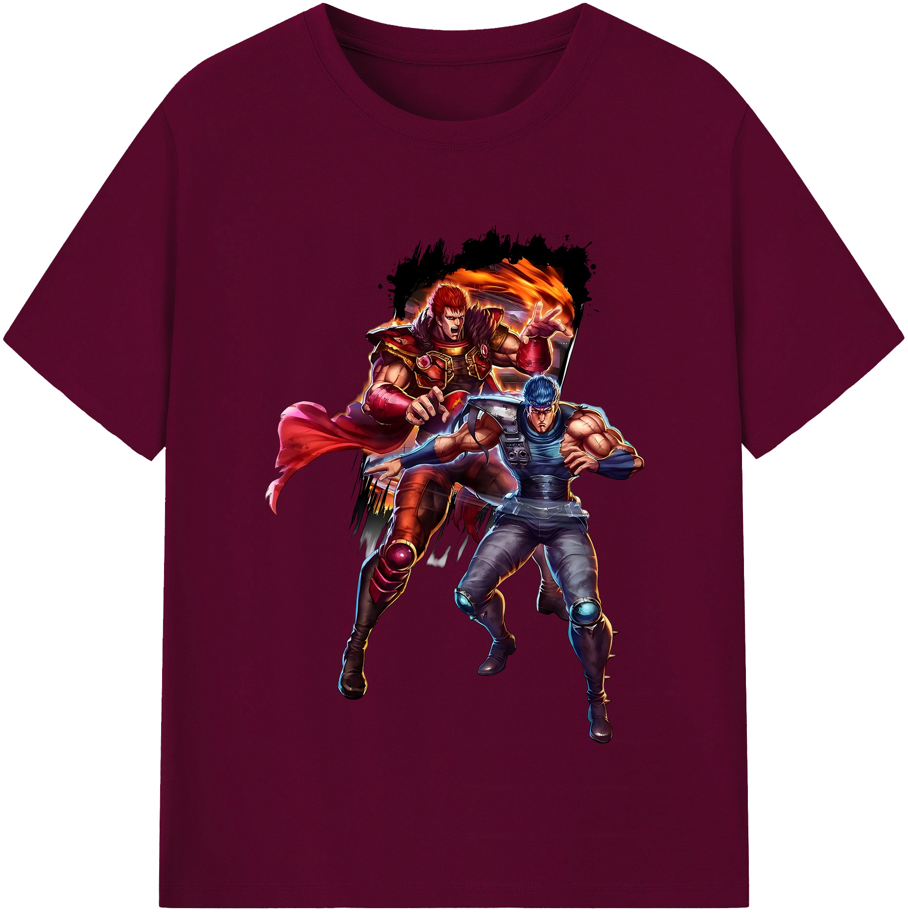 （画像用） 北斗の拳 Fist of the North Star レディースカジュアルプリントTシャツ（綿100％）